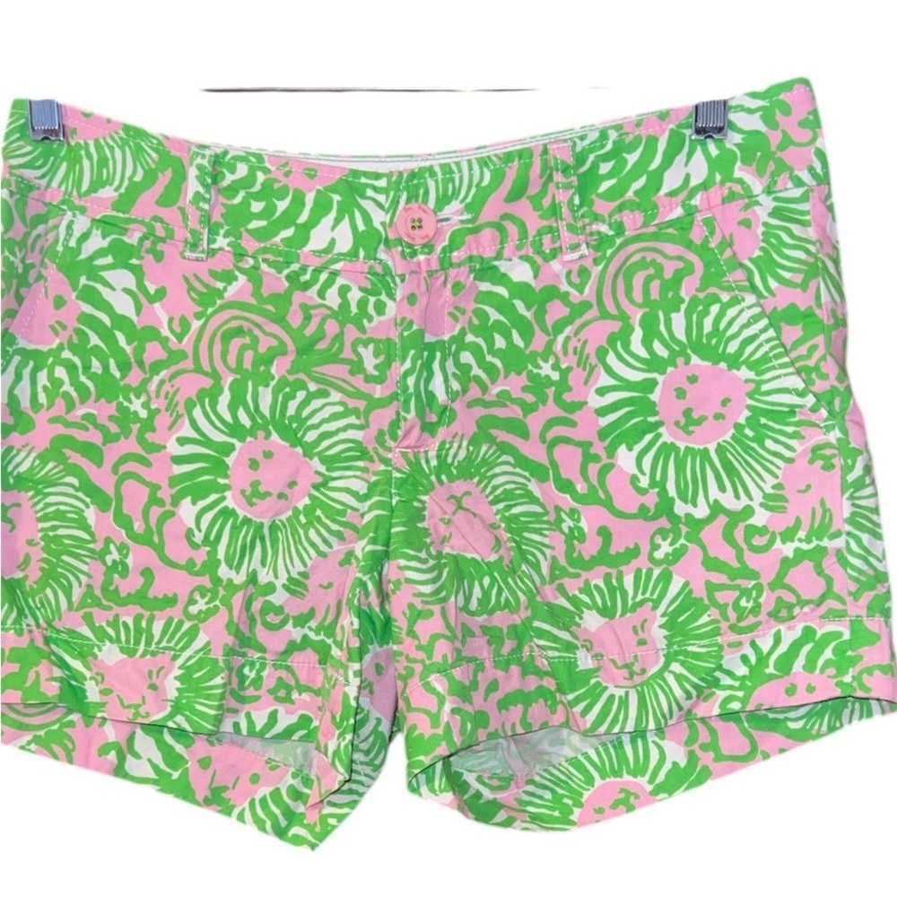 Lilly Pulitzer Callahan Lion Vibrant Green and Pink Women's Shorts Size 4